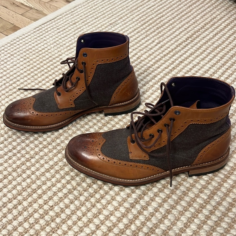 Ted Baker men’s lace up brogue boots - Sealls 3